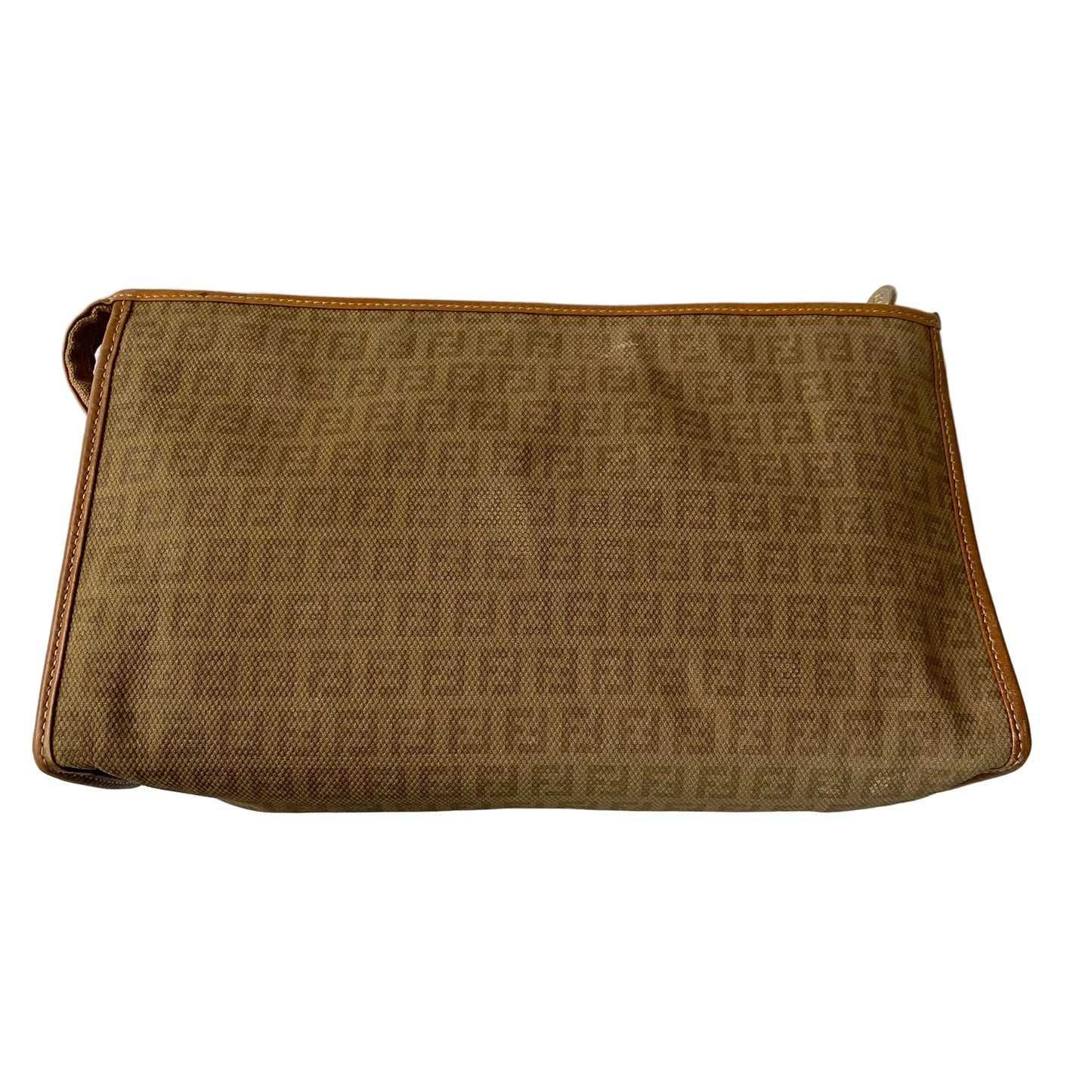 Fendi vintage monogram clutch bag Authentic with COA11.2x7x3.7