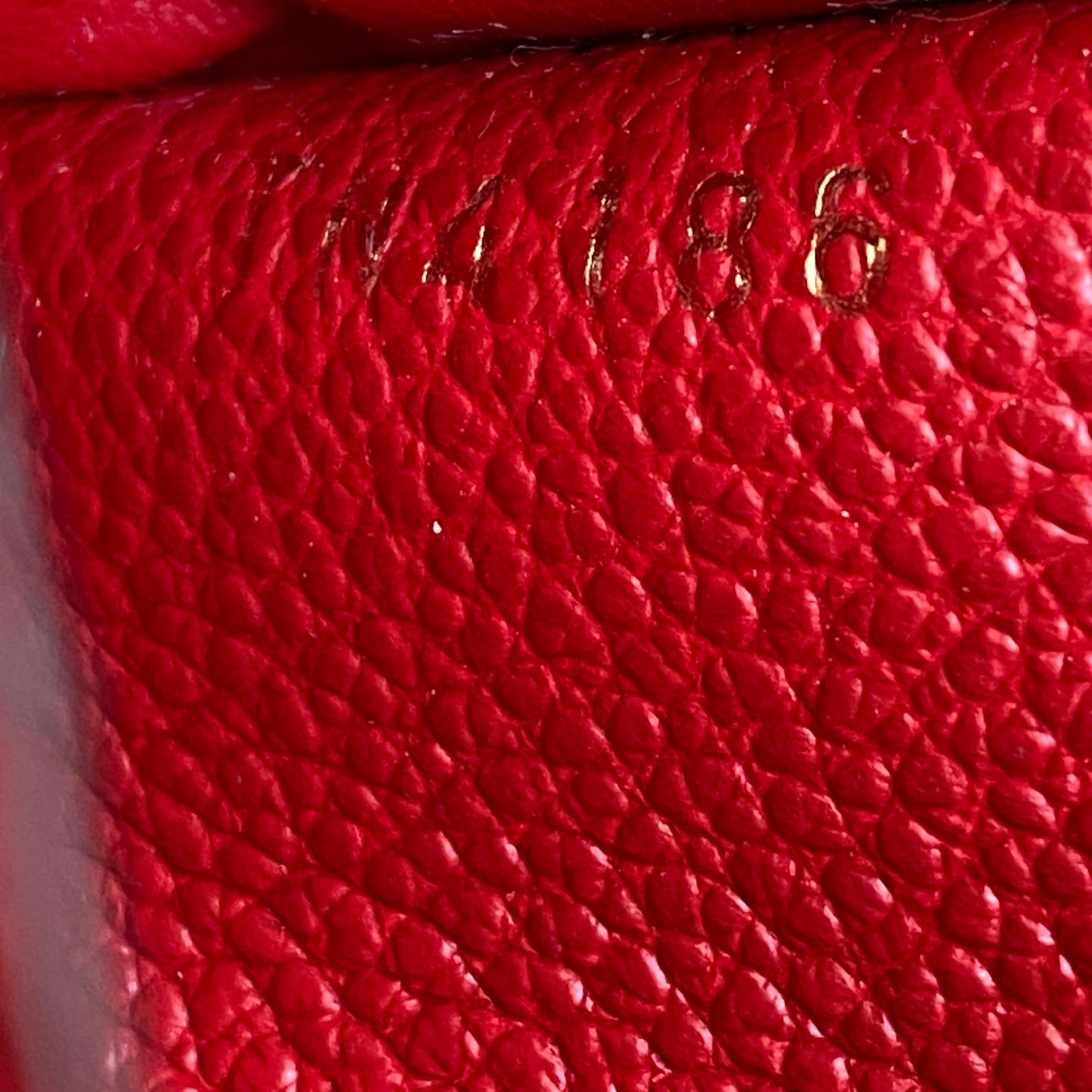 Louis Vuitton monogram red leather wallet TN4186 Authentic with coa box 4.8x3.5