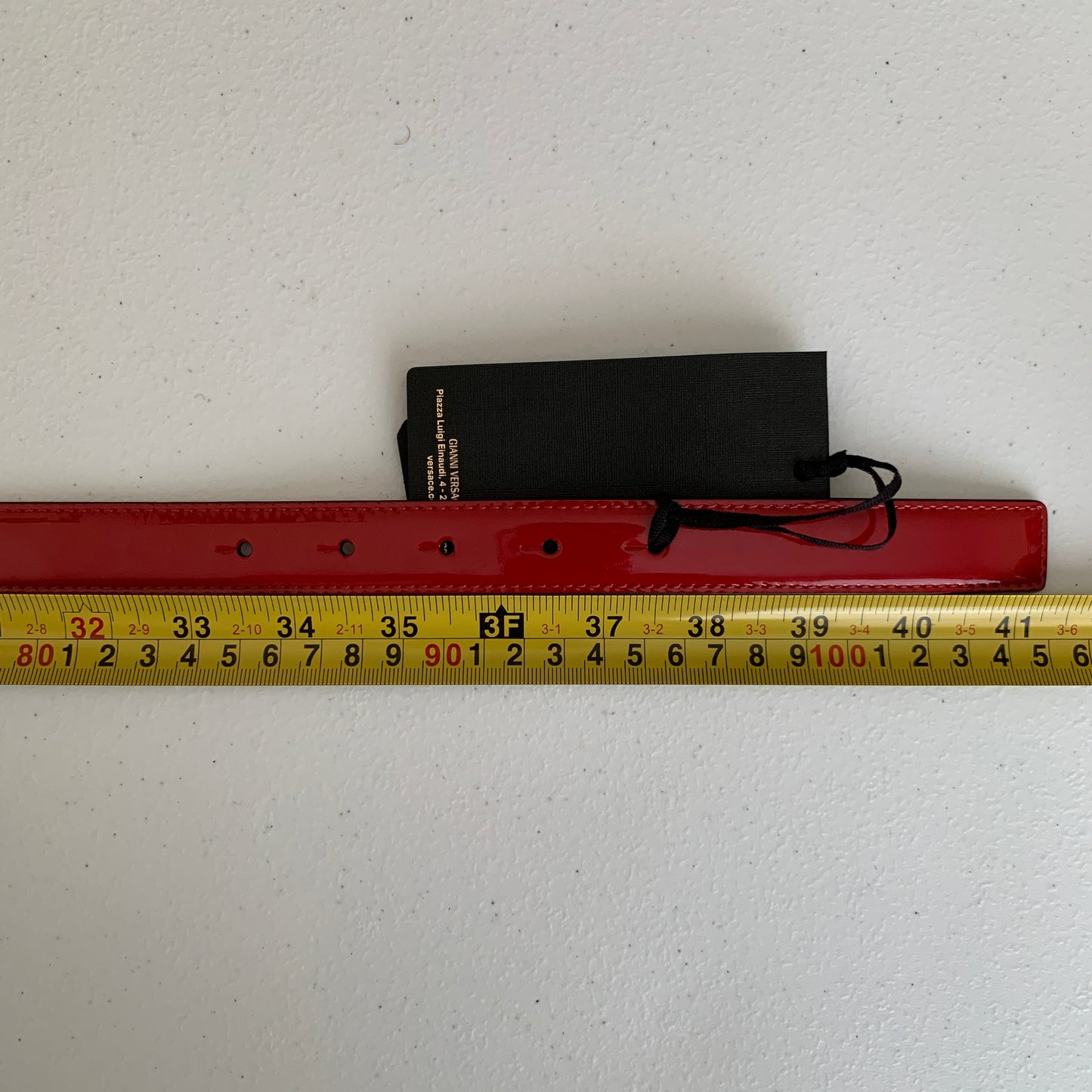 Versace NWT red patent leather belt authentic with COA 95 cm 38 in