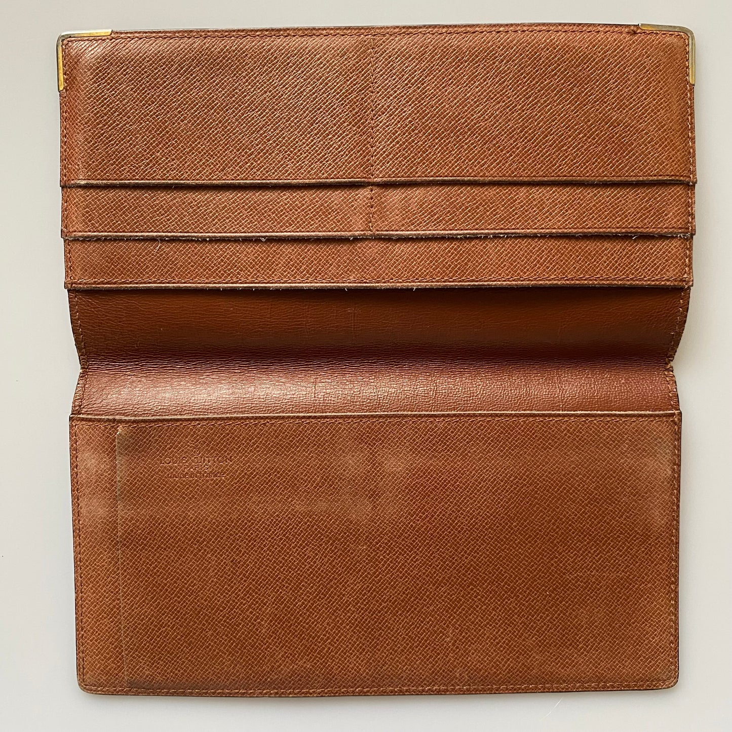 Louis Vuitton monogram long card holder wallet 864ET Authentic With COA