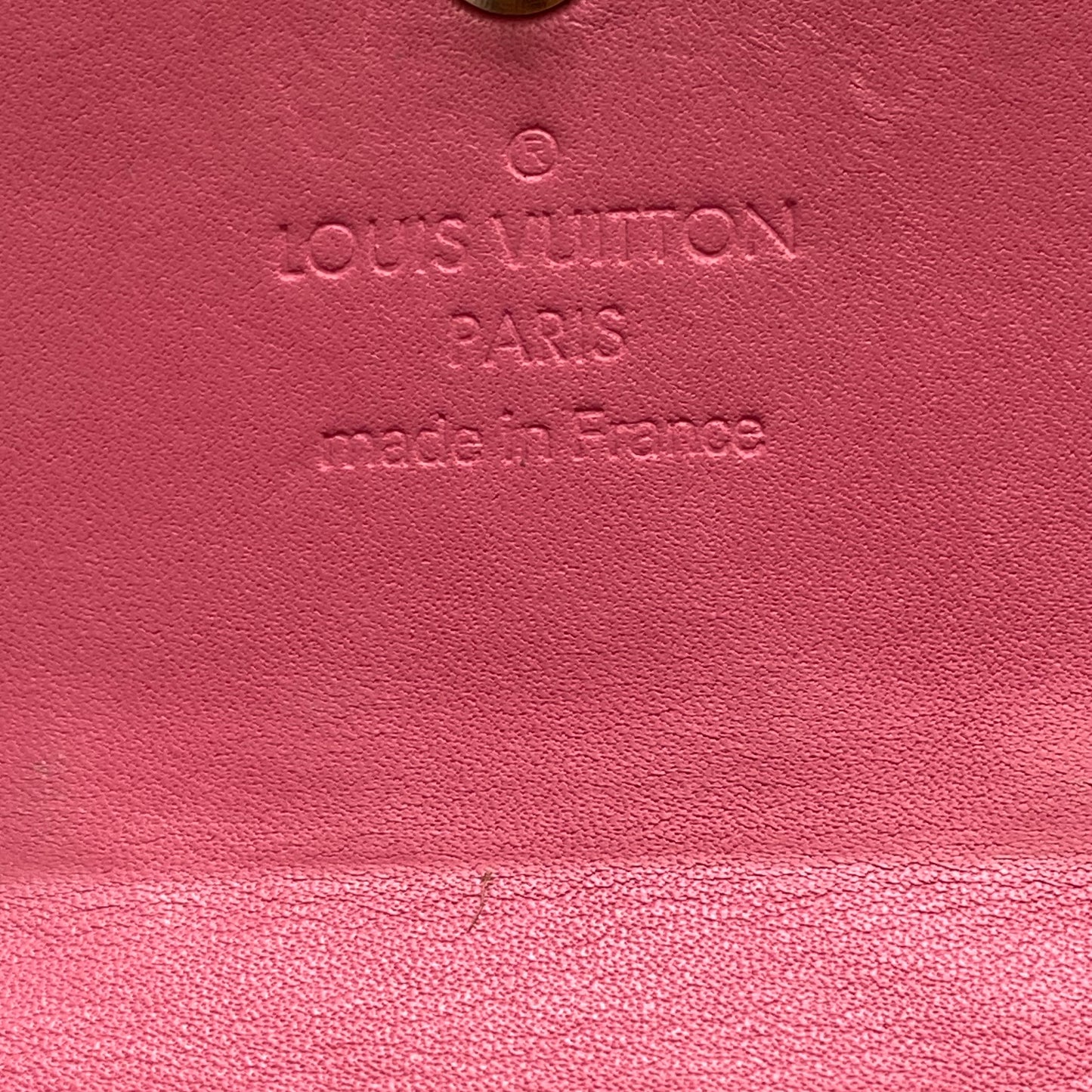 Louis Vuitton pink Vernis compact wallet TH0026 Authentic with coa 4.3x4
