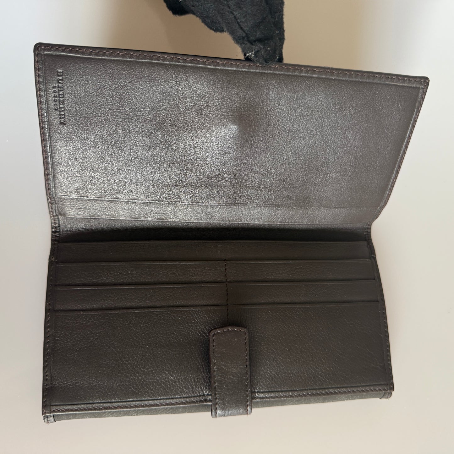 Burberry brown check canvas and leather wallet authentic with COA