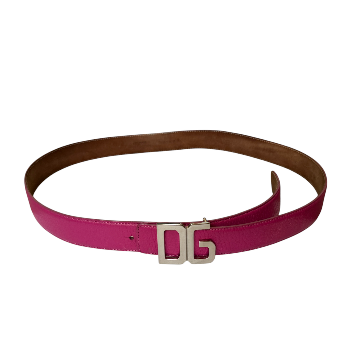 Dolce & Gabbana women’s pink leather belt authentic with COA 85 cm 34 inch