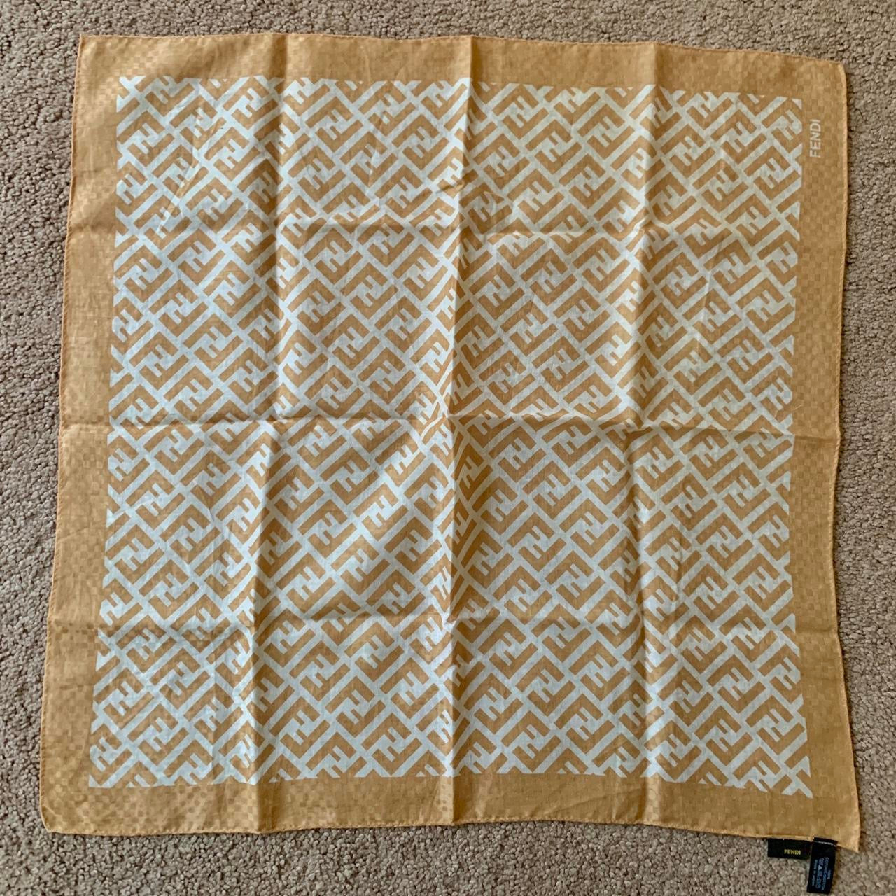 Authentic FENDI Women’s monogram cotton foulard