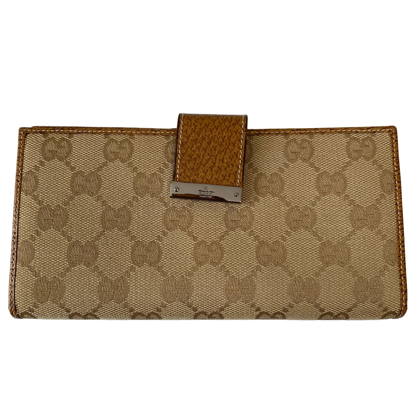 Gucci monogram women’s long wallet 7.5 x3.8” authentic with COA