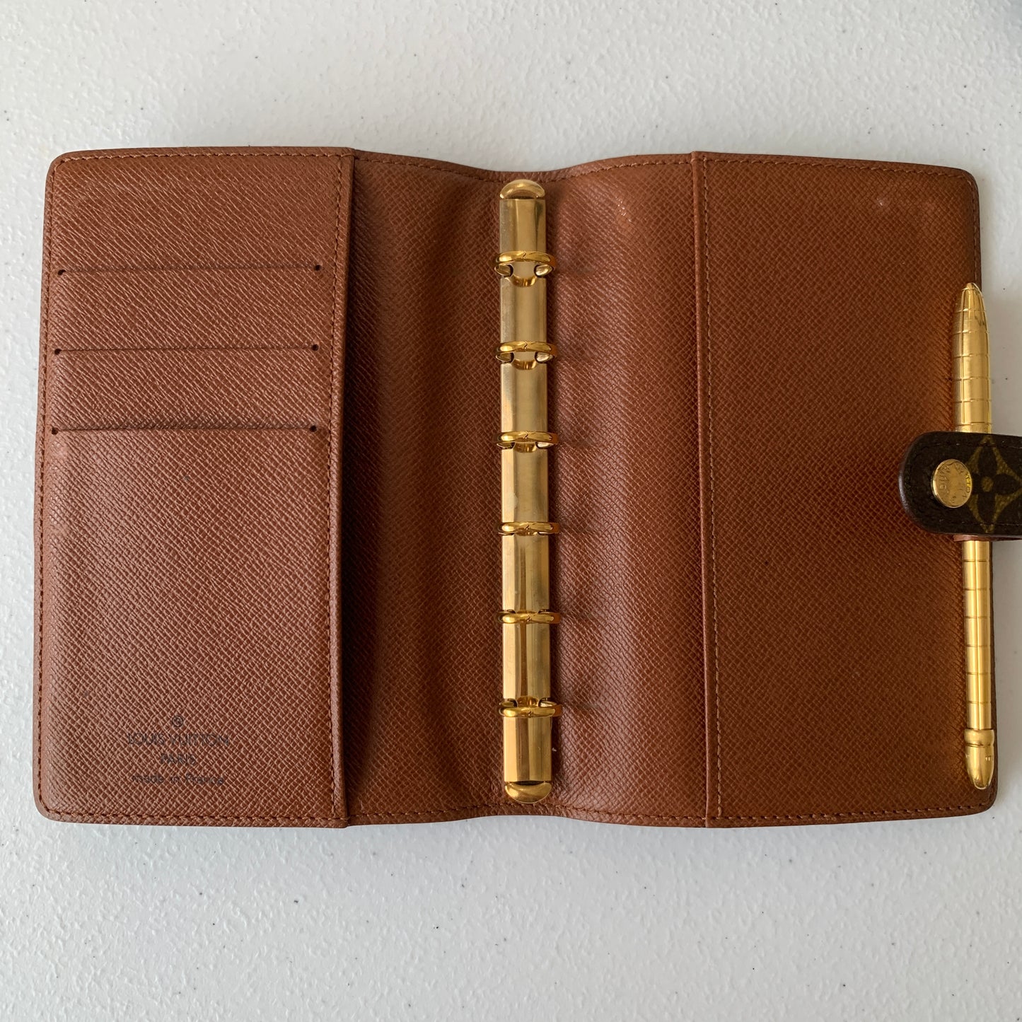 Louis Vuitton monogram agenda organizer planner PM with pen sp1929 authentic wi
