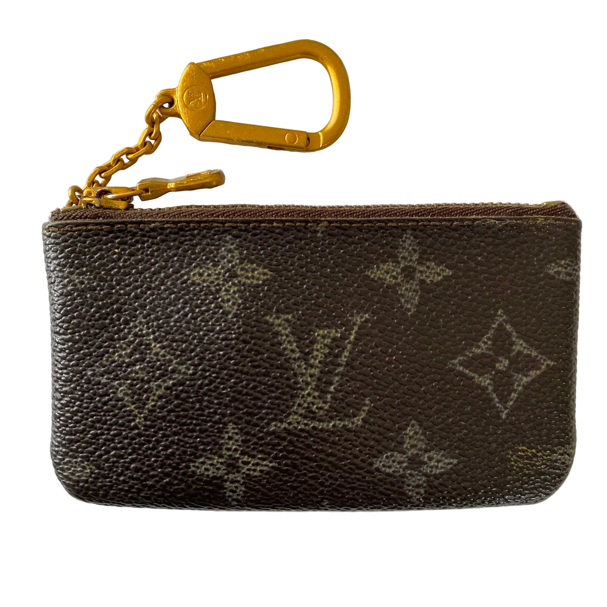 Louis Vuitton monogram coin key pouch 910ET Authentic with COA 4.4x2.5