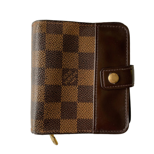 Louis Vuitton damier brown compact wallet CA 0949 authentic with COA