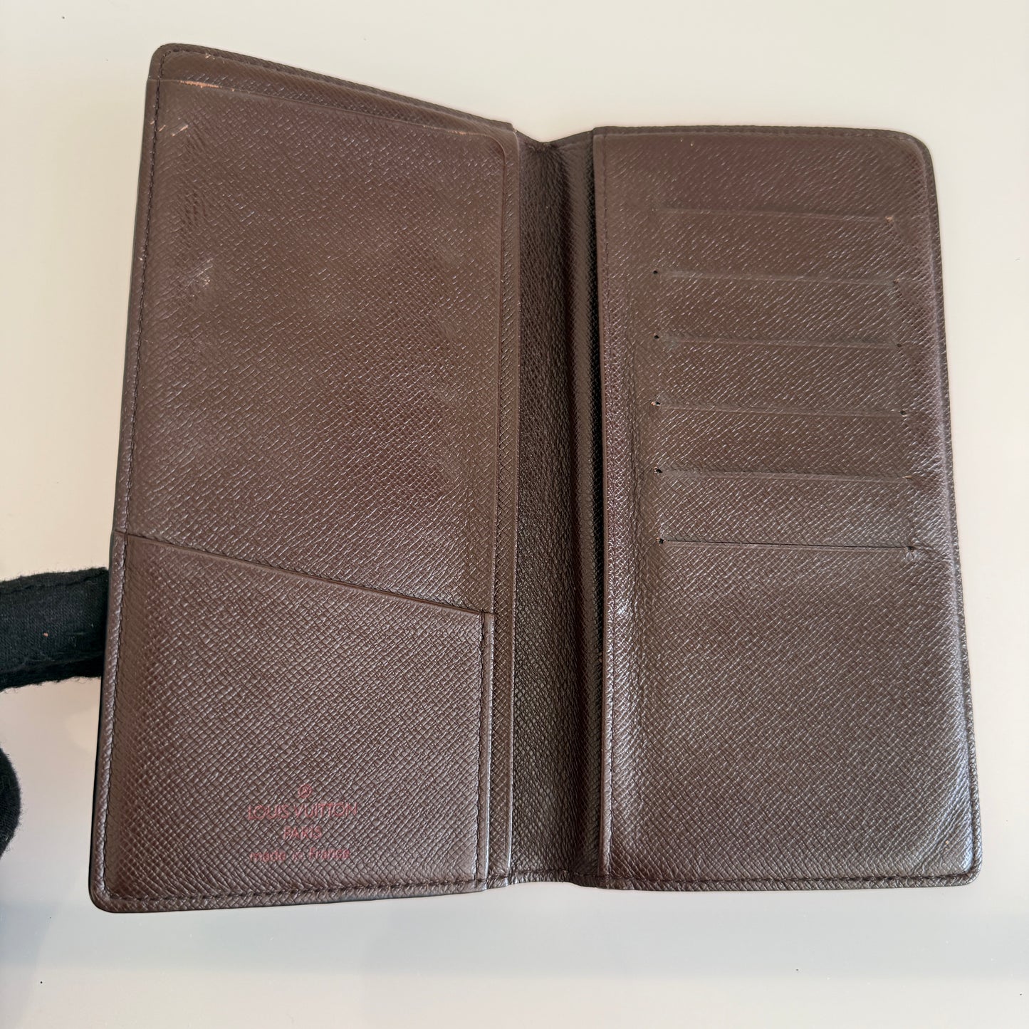 Louis Vuitton damier brown bifold card holder wallet organizer authentic with COA MI0082