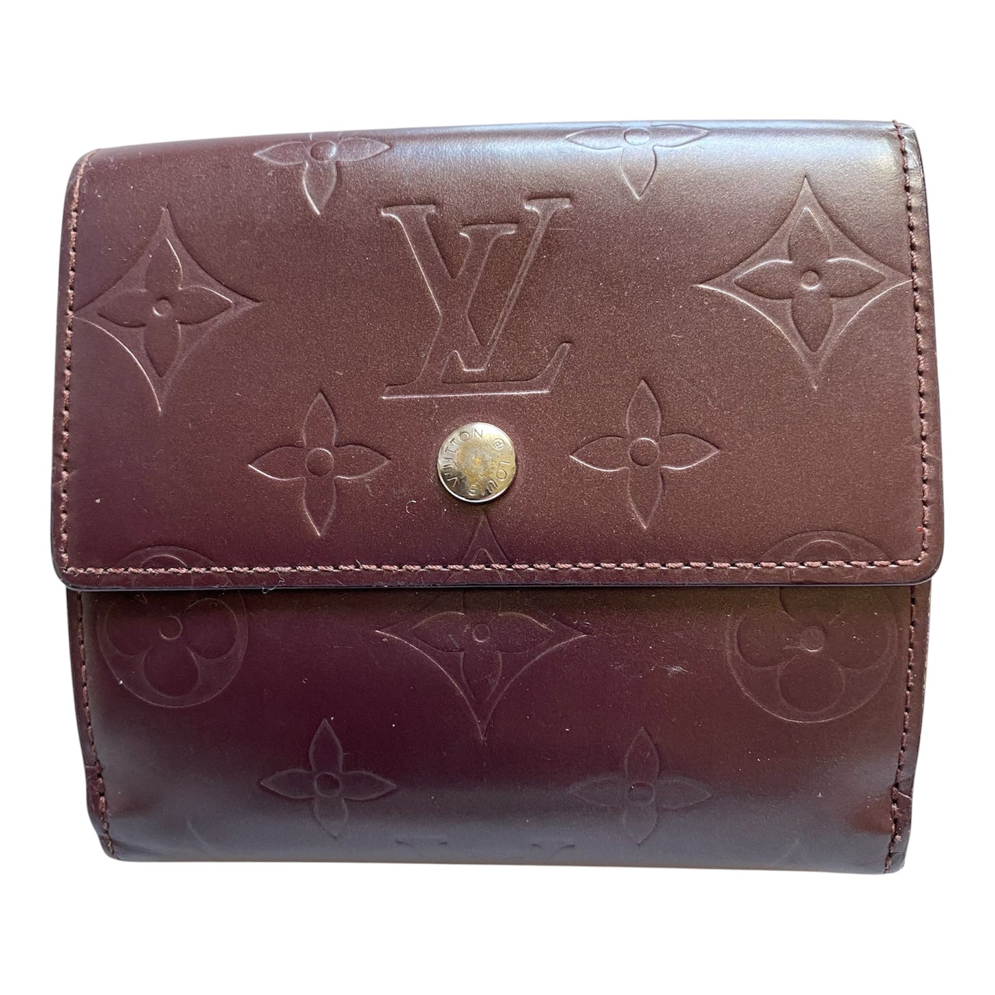 Louis Vuitton monogram Matt compact trifold wallet Authentic with COA 4.3x4