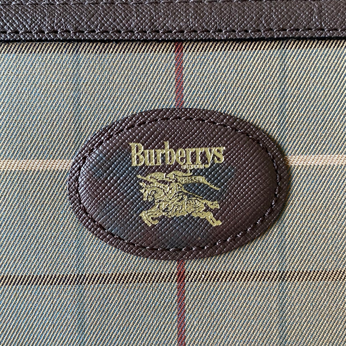 Burberry vintage check clutch bag Authentic with COA
