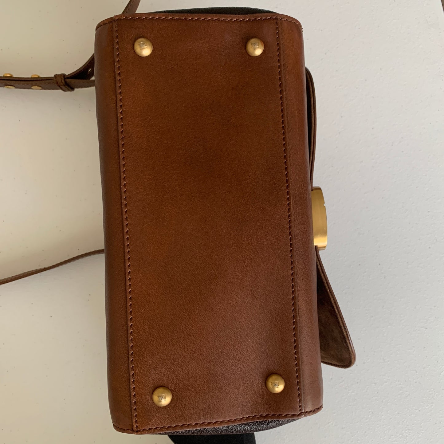 Fendi Anna leather shoulder crossbody bag purse authentic with COA