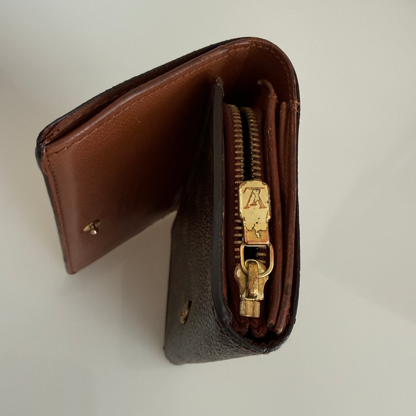 Louis Vuitton monogram compact wallet authentic with COA