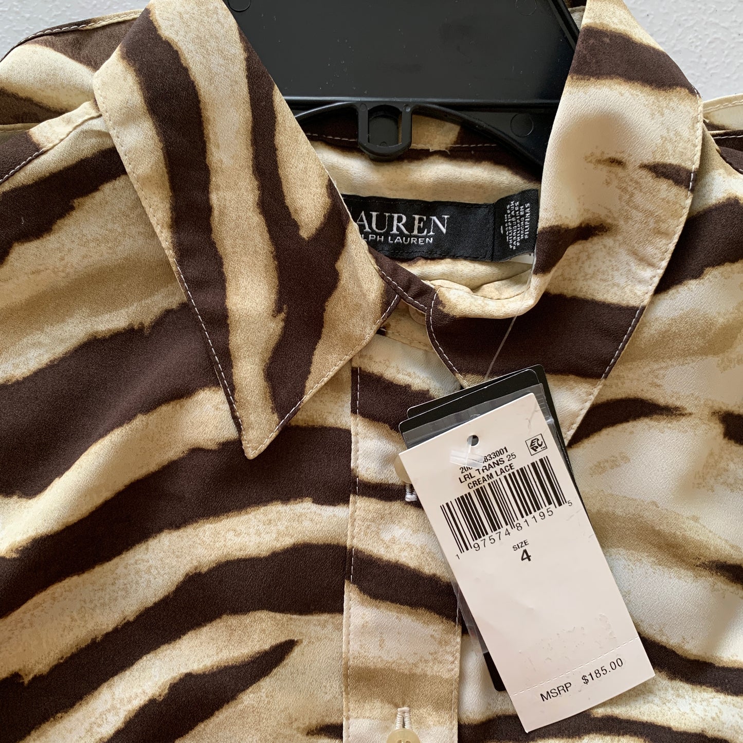 Lauren Ralph Lauren Women’s NWT animal print long sleeve shirt dress size 4