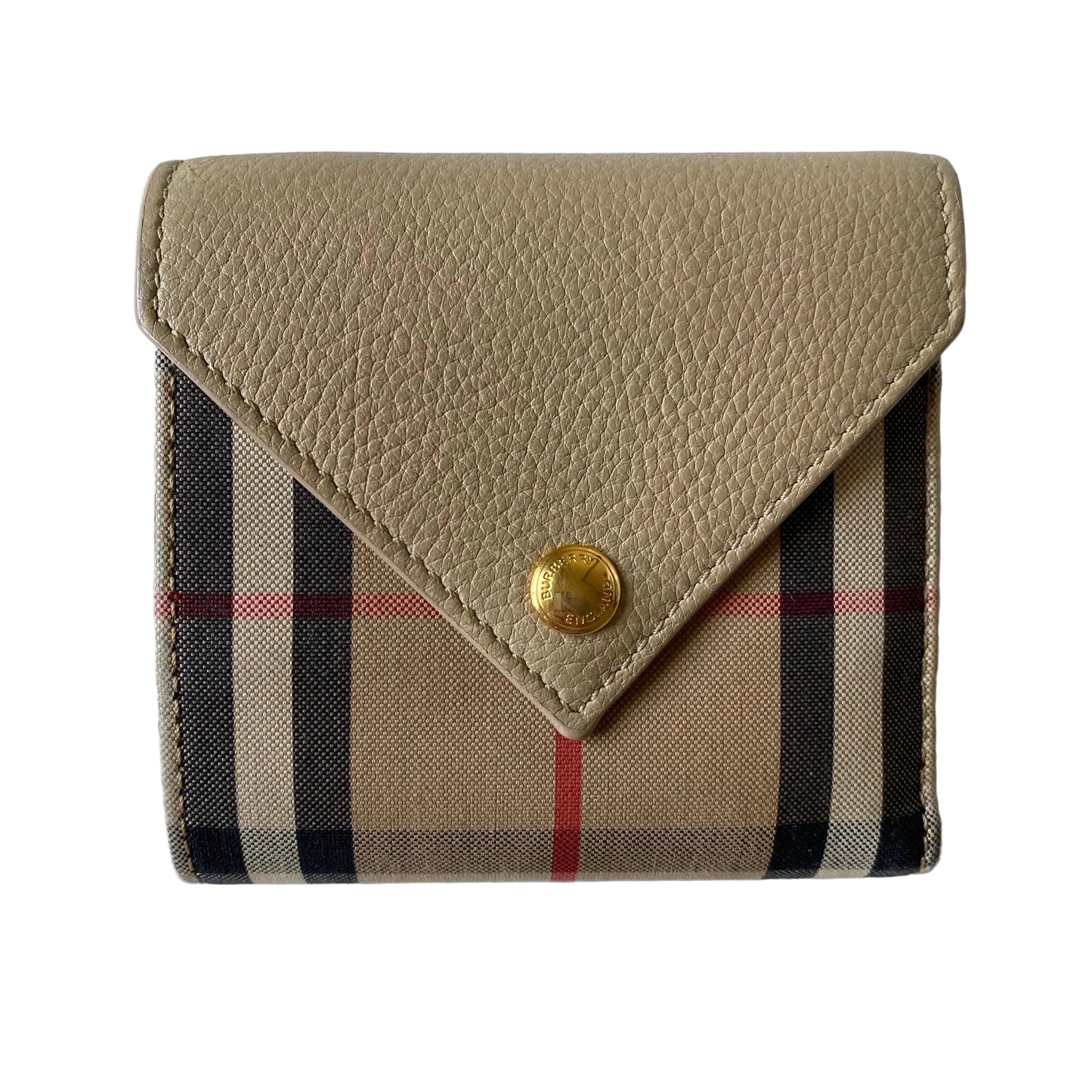 Burberry classic check compact wallet authentic with coa
