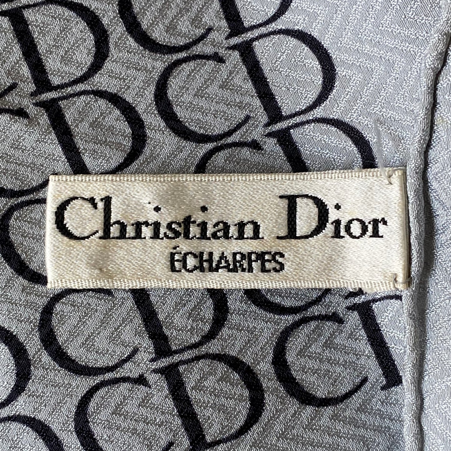 Dior CD logo large silk scarf Authentic with COA 30 inch