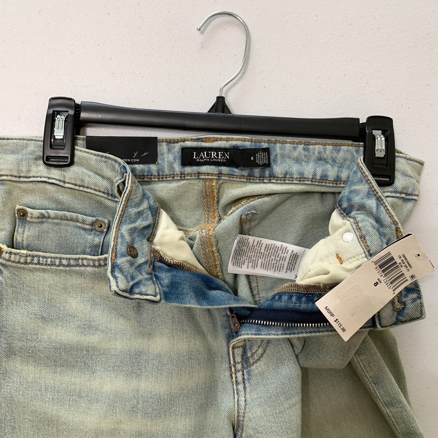 Lauren Ralph Lauren women’s NWT mid rise straight ankle blue jeans size 8