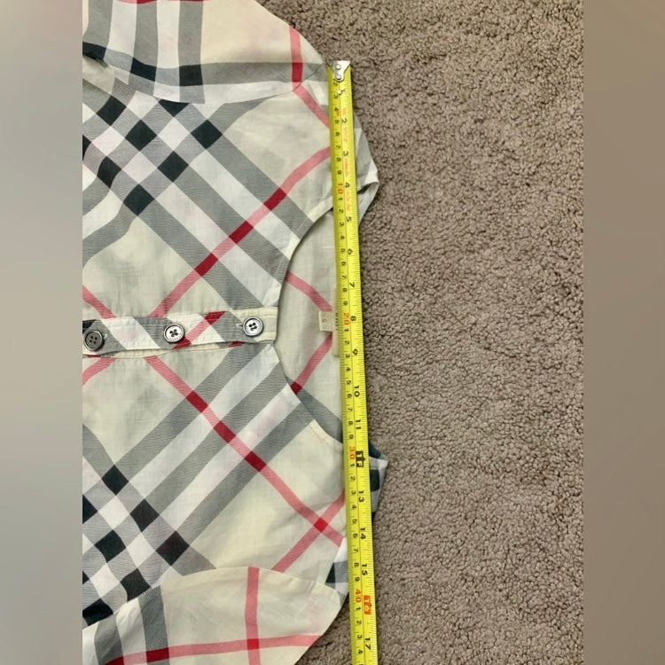 Authentic Burberry iconic cotton check dress like new size S for spring summer