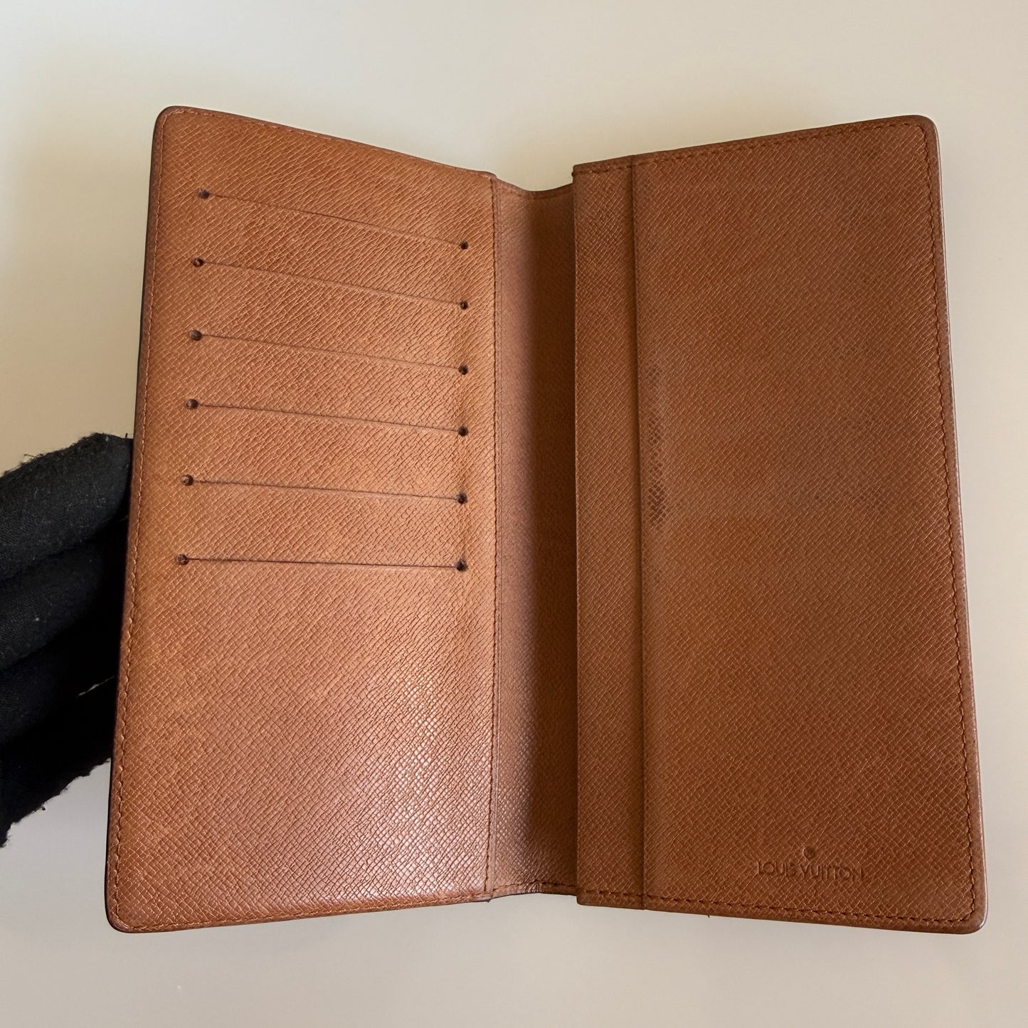 Louis Vuitton monogram long card holder wallet unisex authentic with COA CT1910