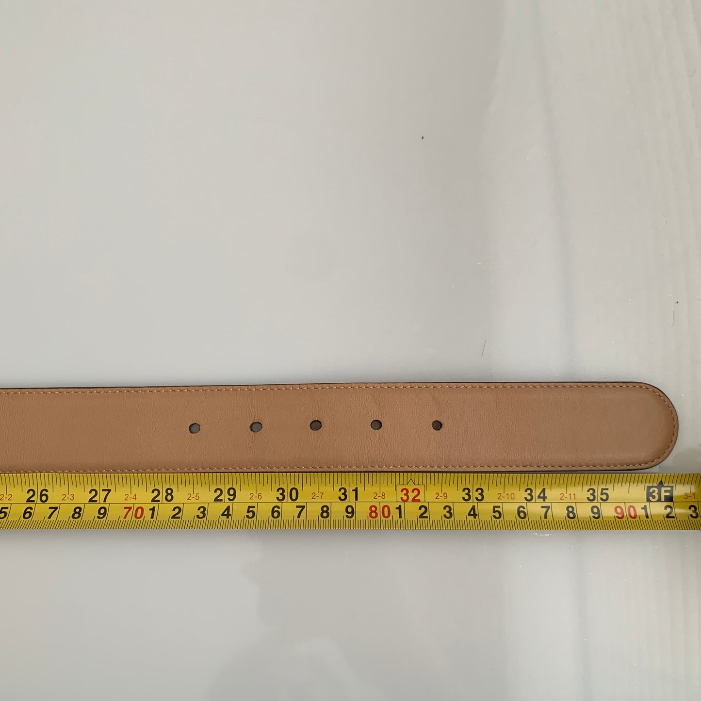 Gucci beige leather Belt authentic with COA size 80cm 32 inch