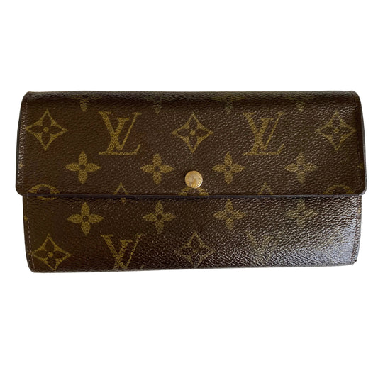 Louis Vuitton monogram ca0076 long wallet authentic with coa