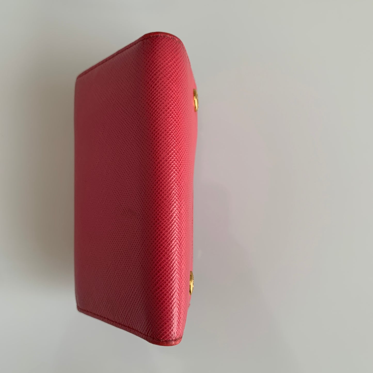 Prada pink leather key holder wallet authentic with COA