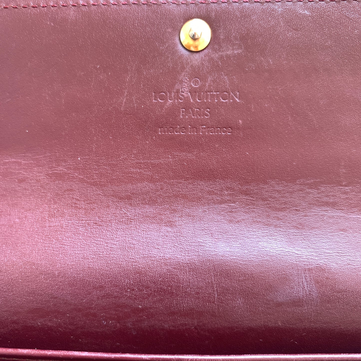 Louis Vuitton monogram vernis rouge women’s long wallet authentic with COA TS 2