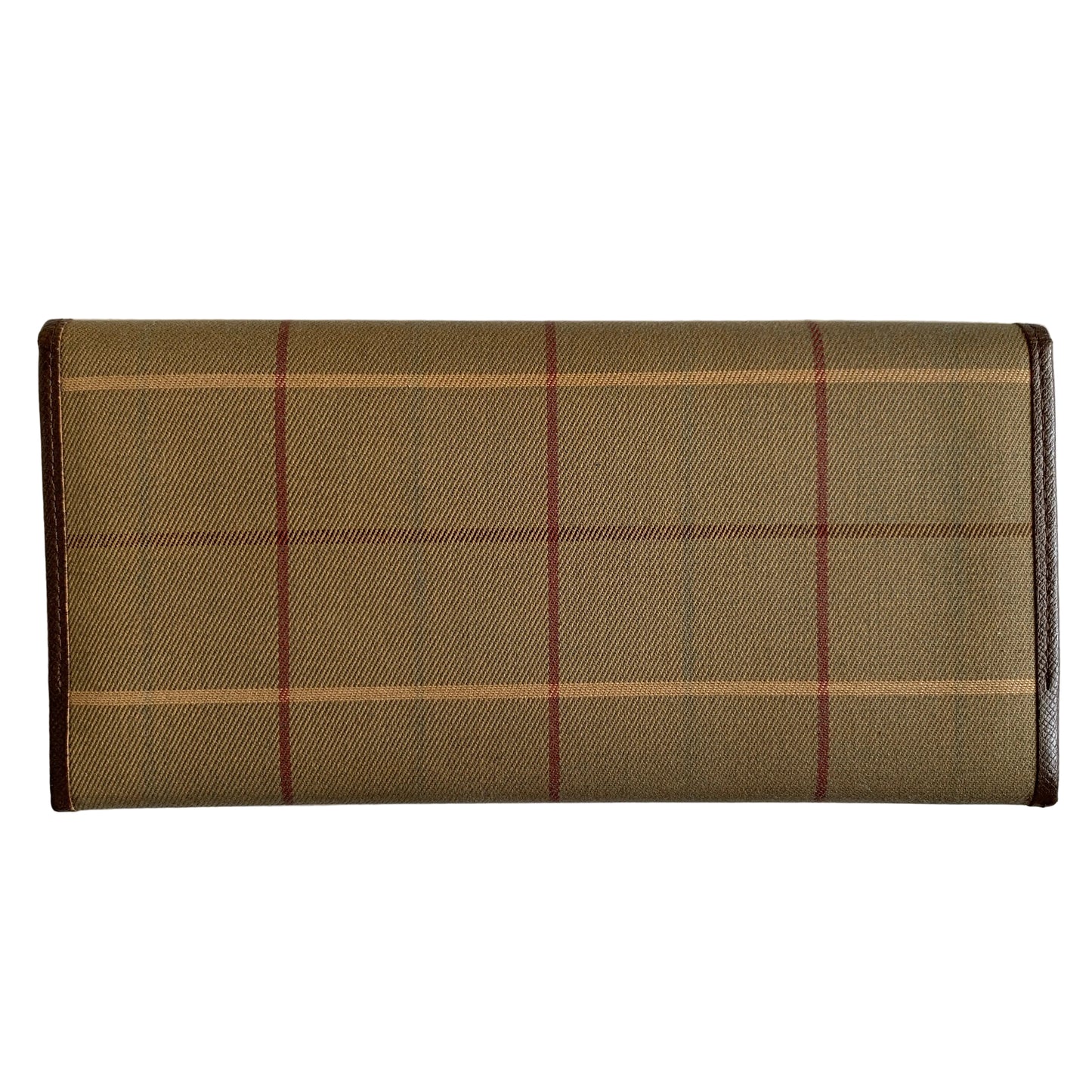 Burberry vintage check long wallet authentic with COA 7.2x3.5