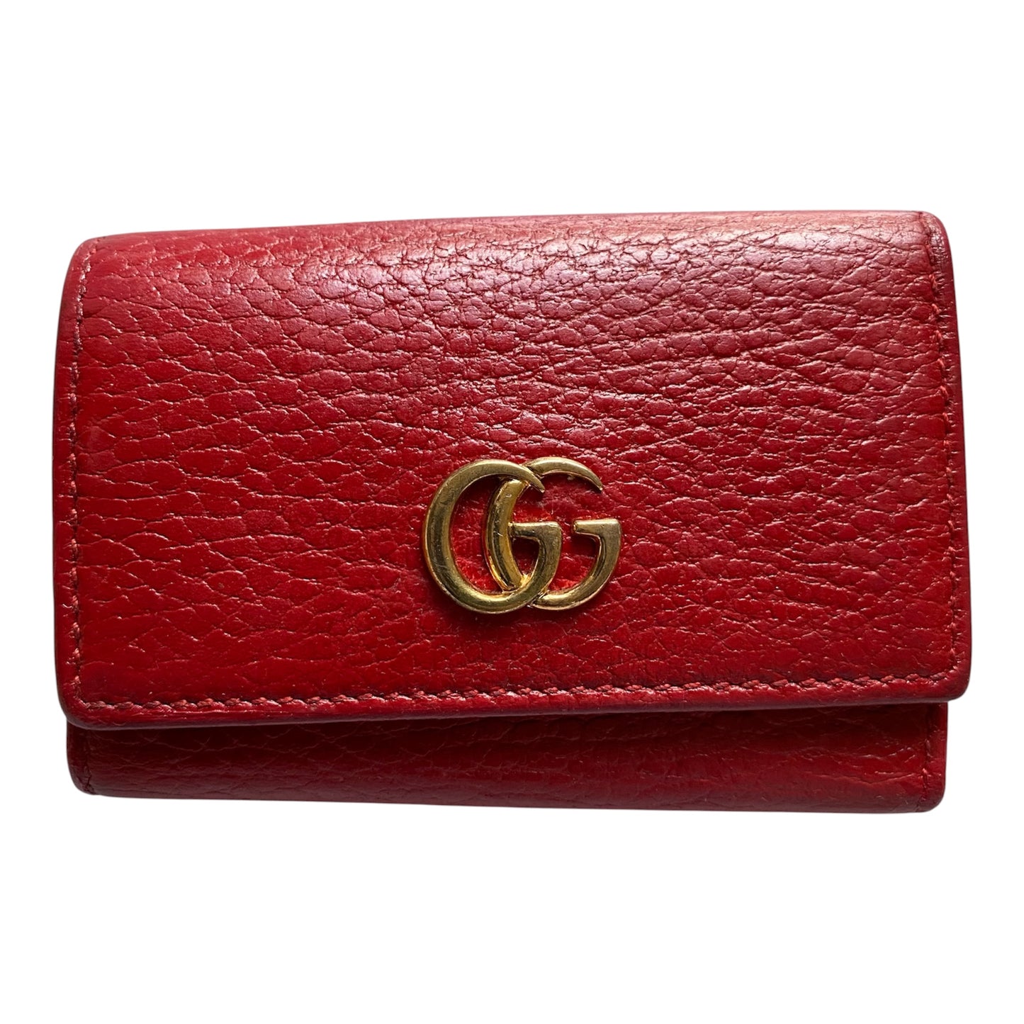 Gucci GG red leather key holder  Authentic with COA