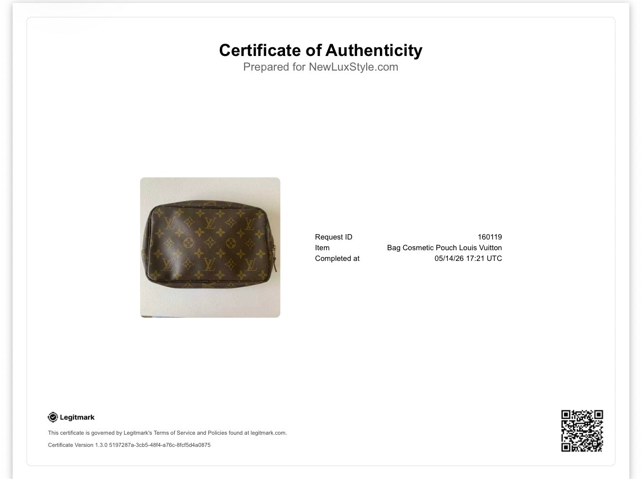 Louis Vuitton monogram Cosmetic pouch trousse toilette 23 authentic with COA