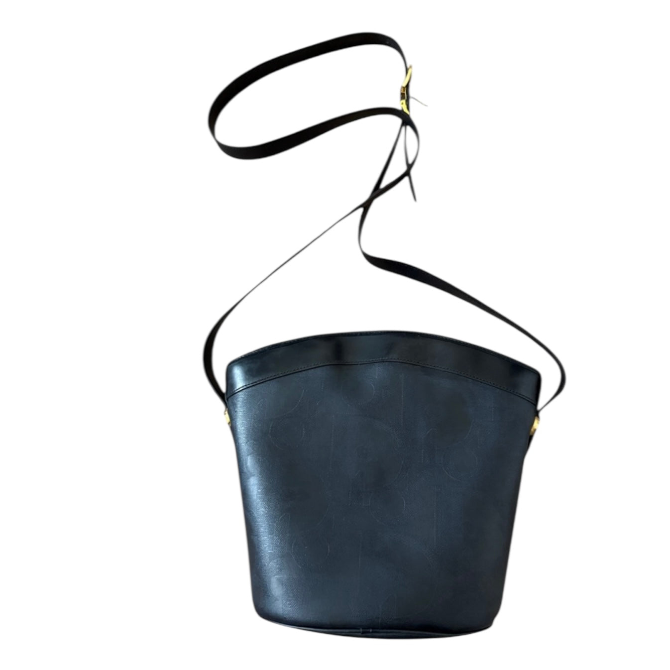 Authentic Christian Dior Women’s Trotter Logo Shoulder Crossbody Bag Blue Strap