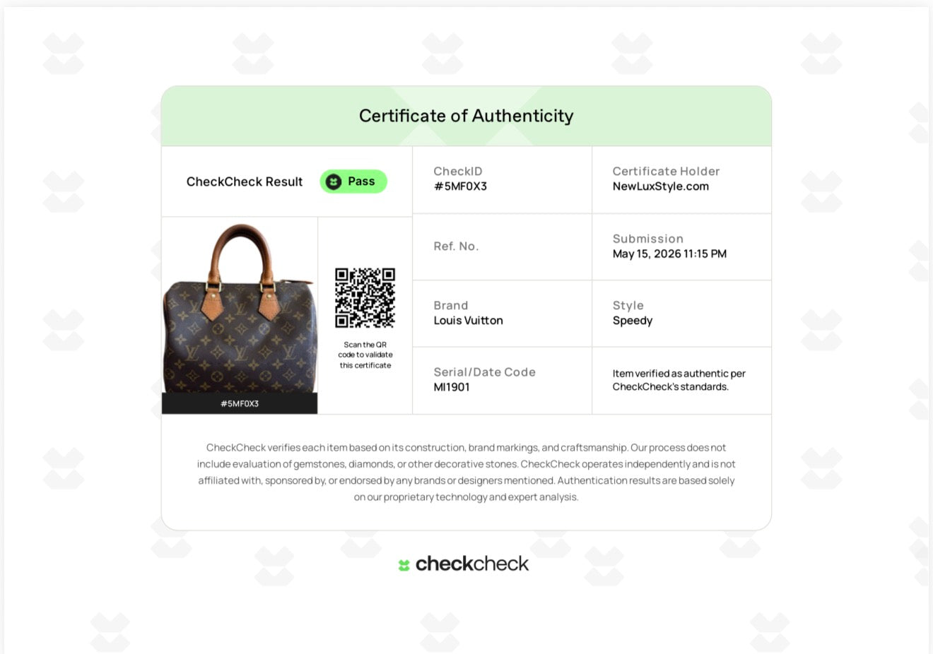Louis Vuitton monogram speedy 25 bag MI1901 authentic with COA