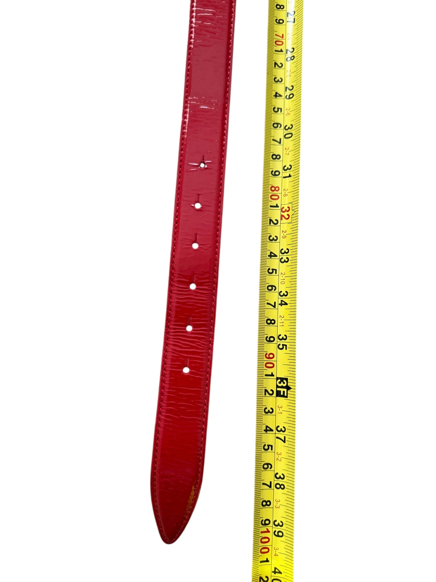 Dolce & Gabbana red patent leather belt authentic with COA 90cm 36 inch