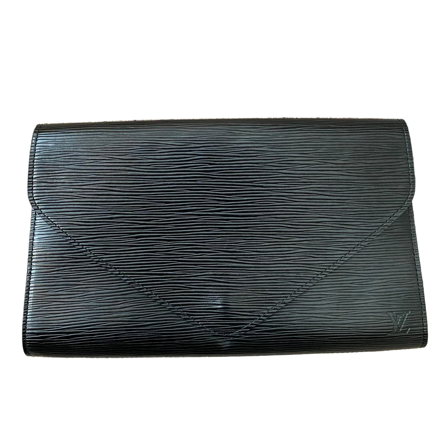 Louis Vuitton black Epi leather clutch bag 8911 Authentic with COA 10.7x6.5x1.2