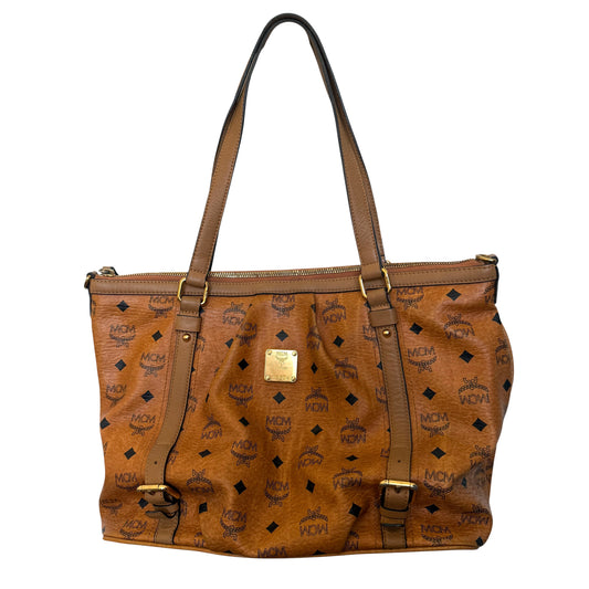 MCM cognac tote bag authentic with COA
