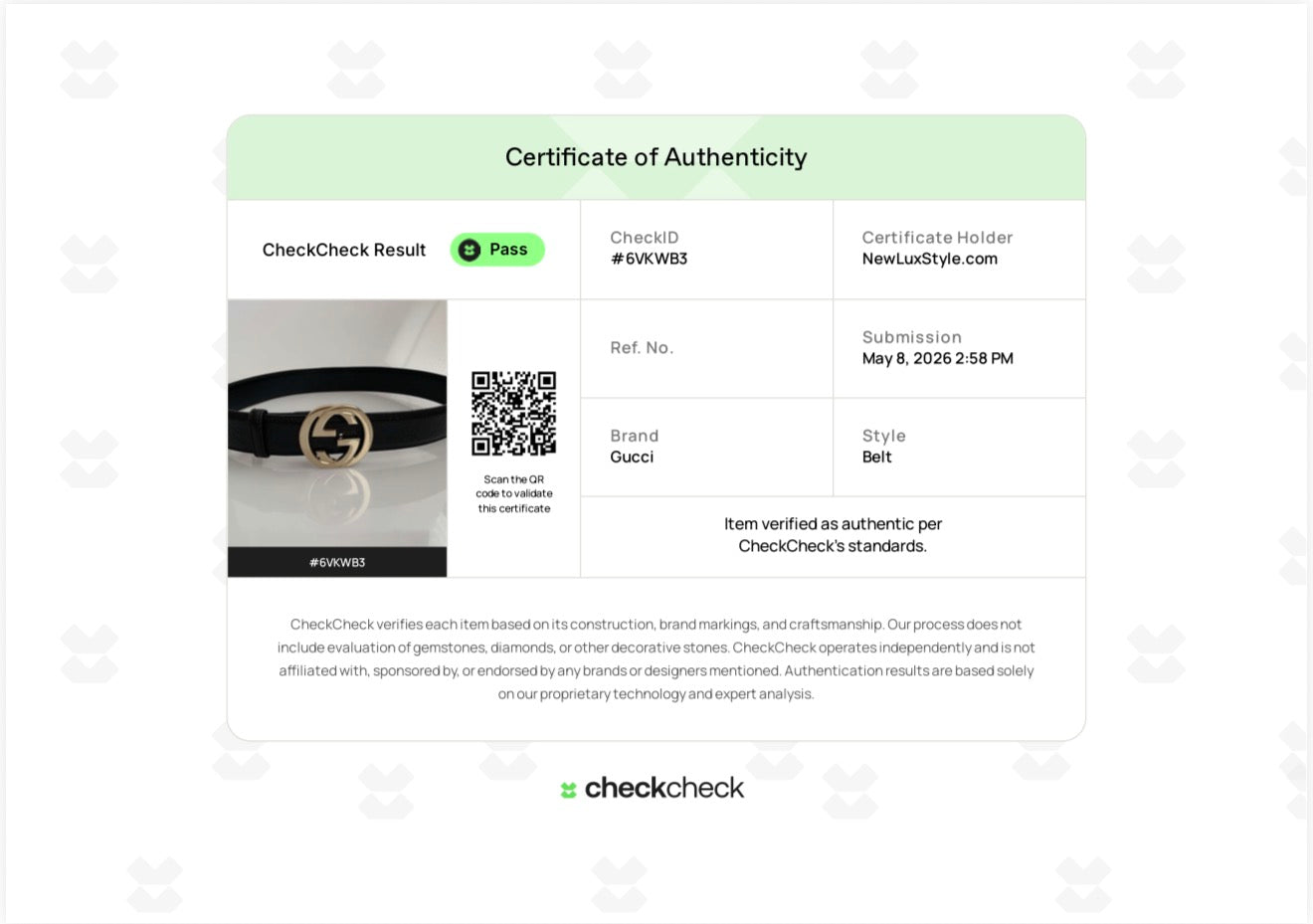 Gucci GG monogram black leather Belt unisex 85cm 34 inch Authentic with COA