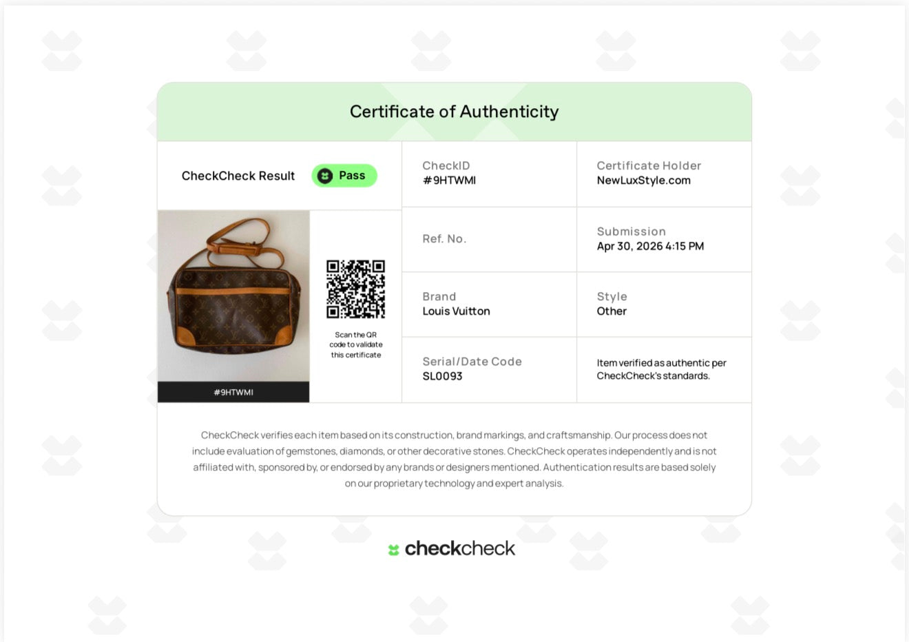 Louis Vuitton monogram unisex nile crossbody bag authentic with COA