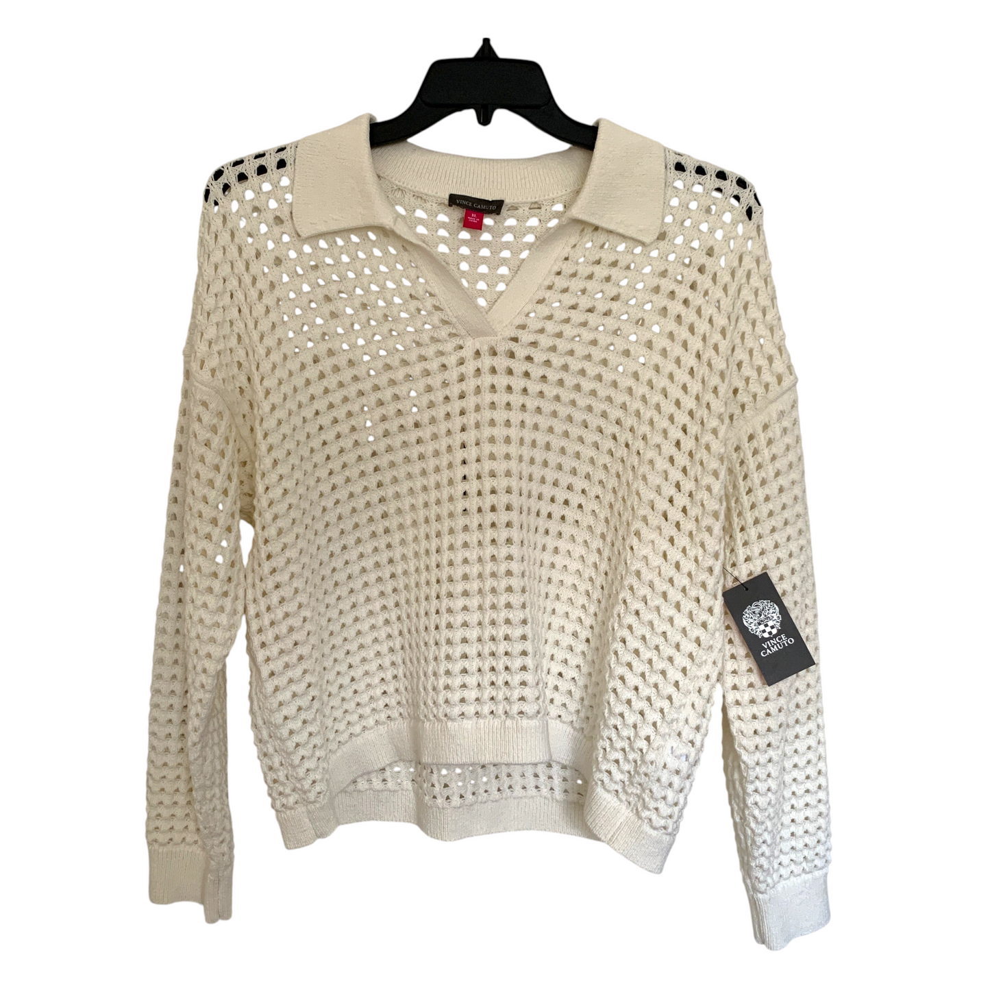 Vince Camuto Womens NWT knitted white sweater top