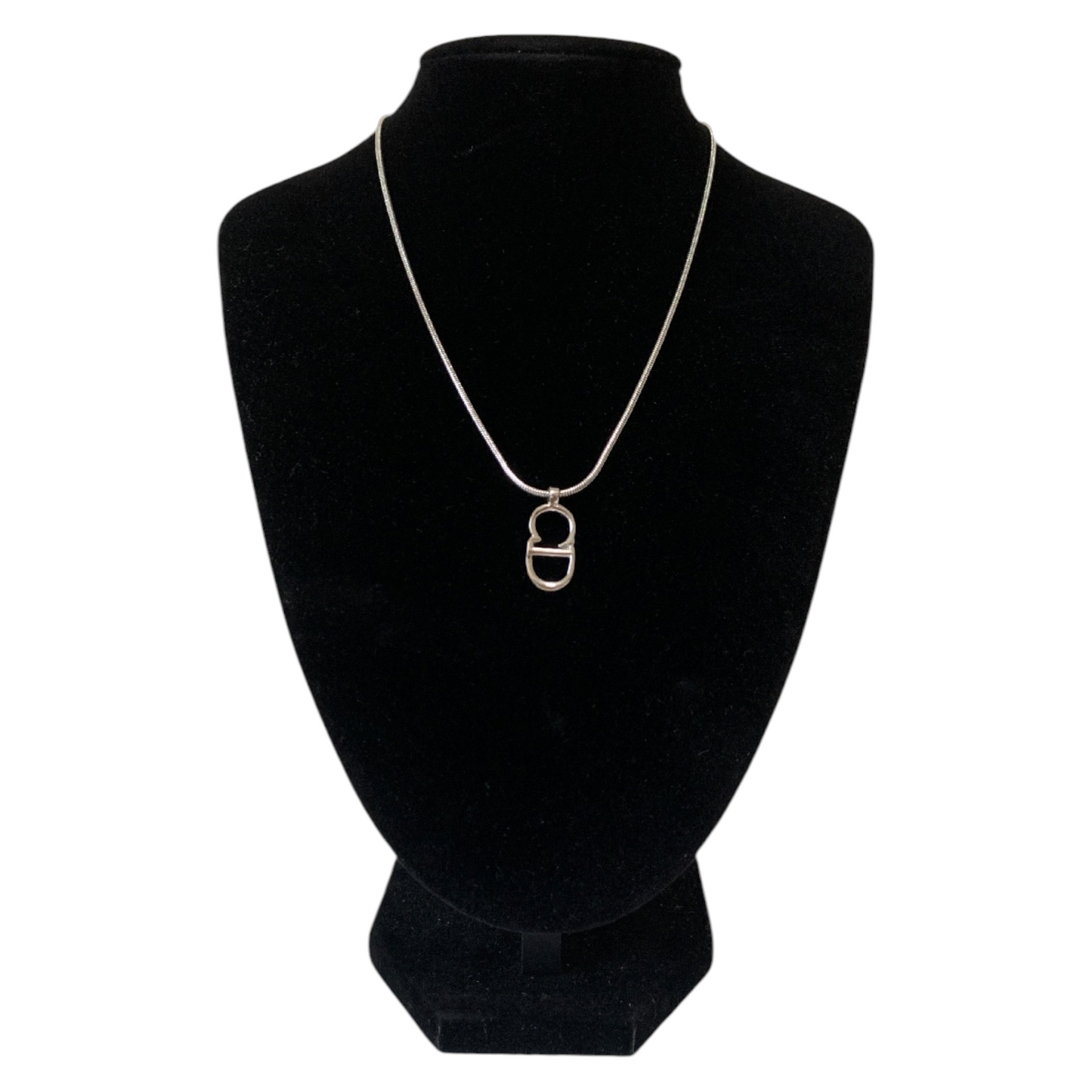 Dior Necklace CD logo pendant adjustable length Authentic with COA