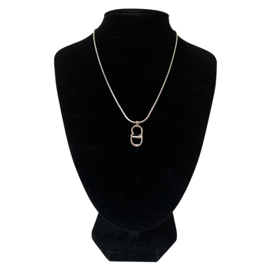 Dior Necklace CD logo pendant adjustable length Authentic with COA