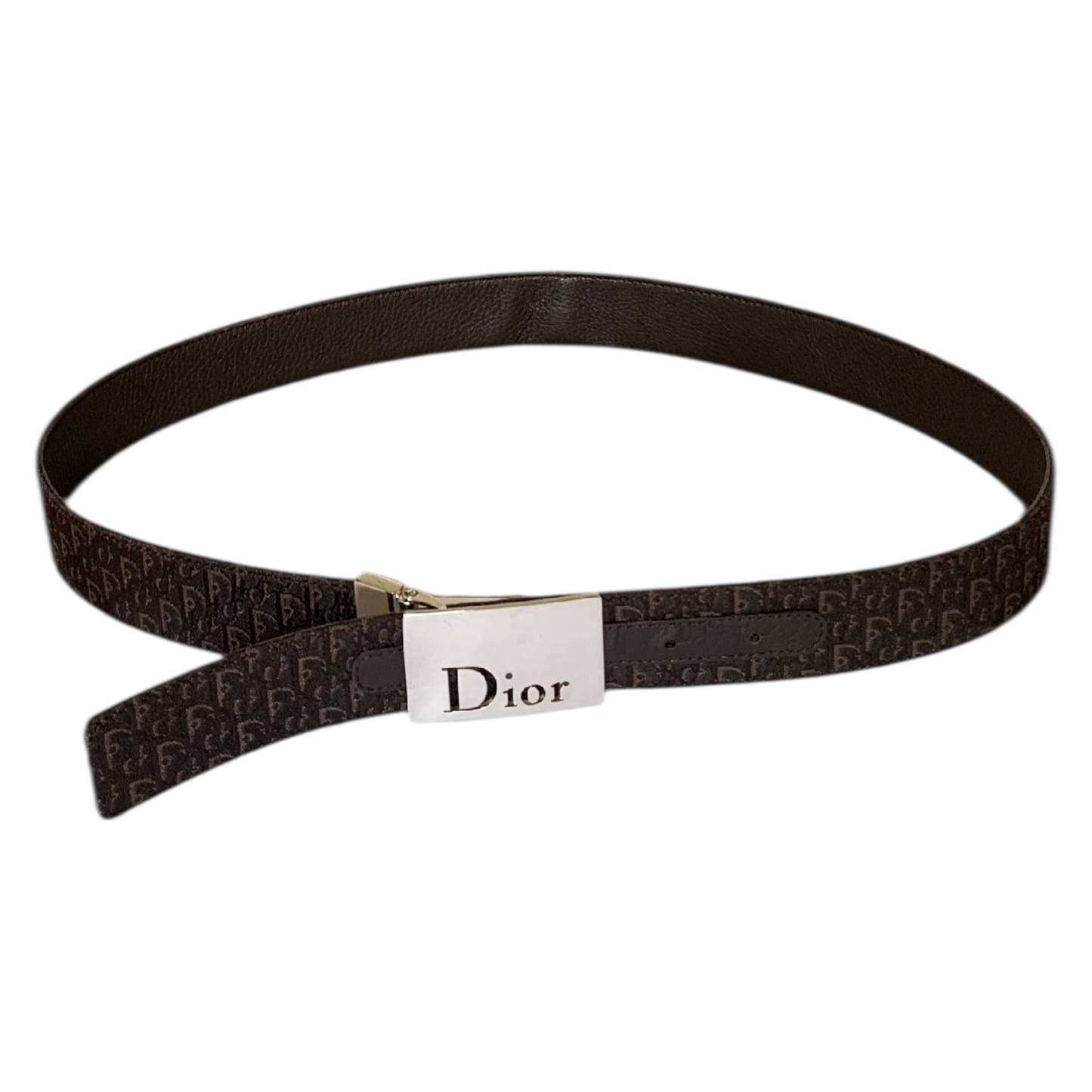 Authentic Christian Dior unisex reversible 90 cm 36 inch brown trotter Belt