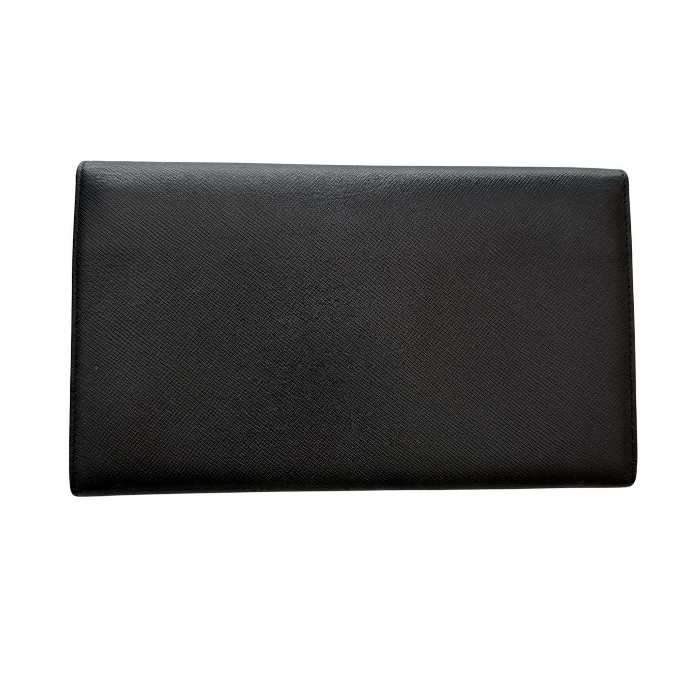 PRADA navy saffiano leather long by wallet Authentic with COA