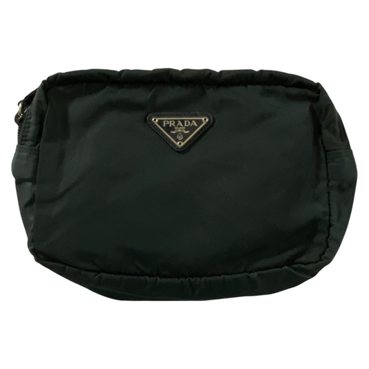 Prada black nylon pouch Authentic with COA 9.5x6x2.1