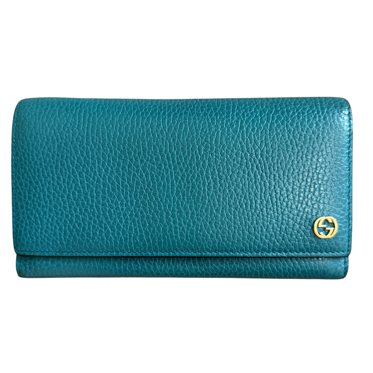 Gucci blue interlocking logo long wallet Authentic with COA 7.3x4