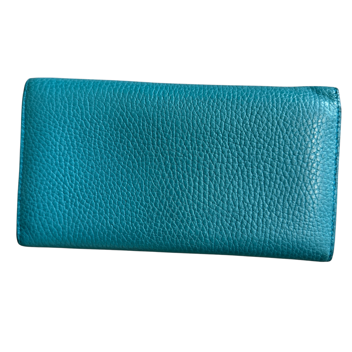 Gucci blue interlocking logo long wallet Authentic with COA 7.3x4