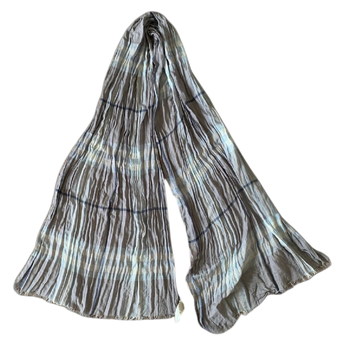 Authentic Burberry unisex long check wool and silk scarf