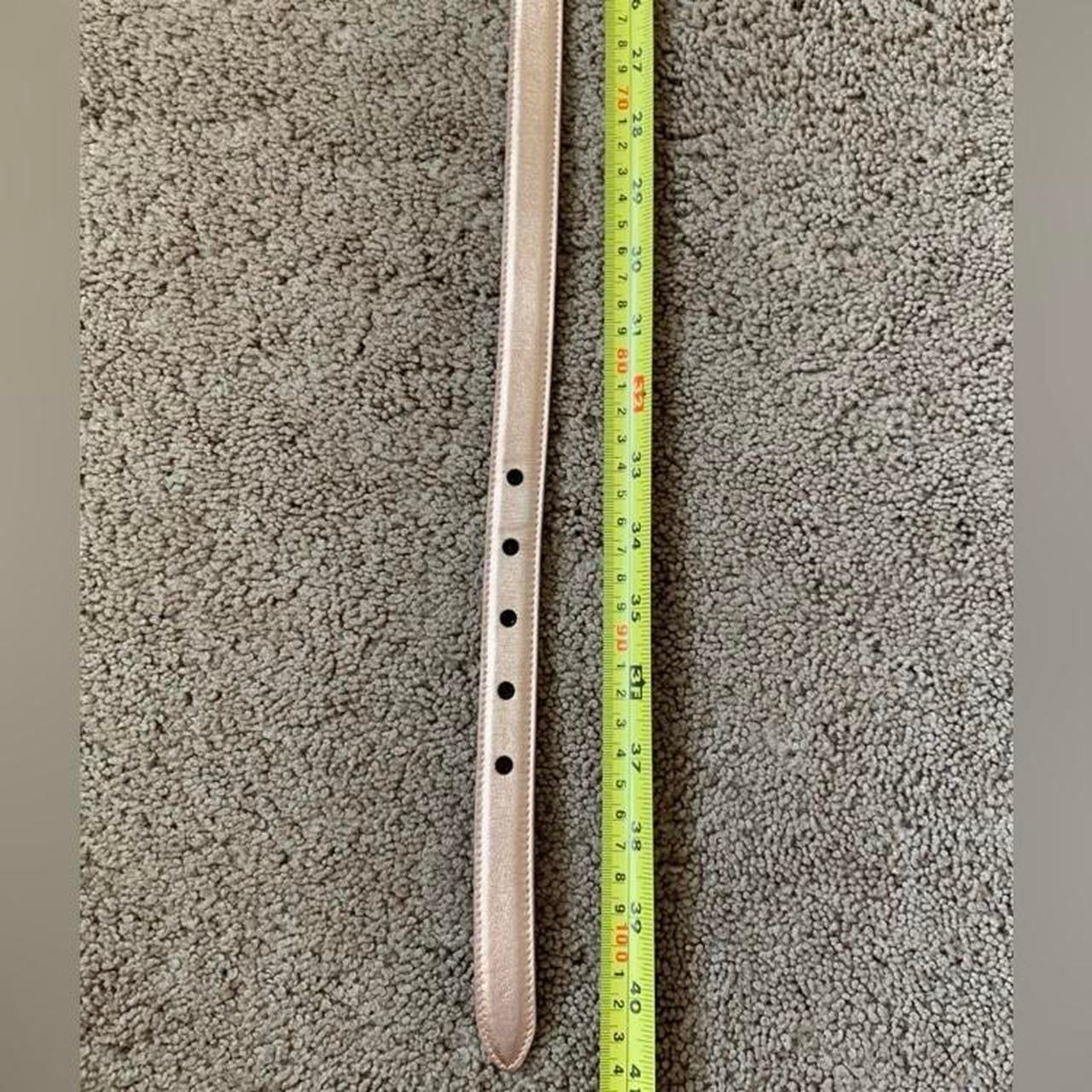 Authentic Dolce & Gabbana first line DG logo light golden pink leather belt 90 cm/36 inch