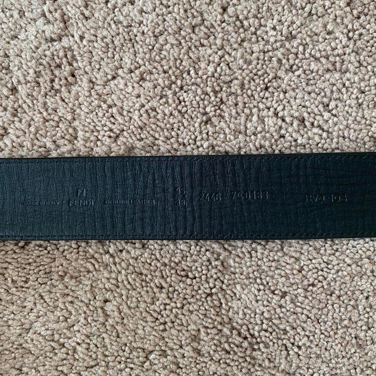 Authentic Fendi unisex vintage black monogram belt size 95 cm/38 inch