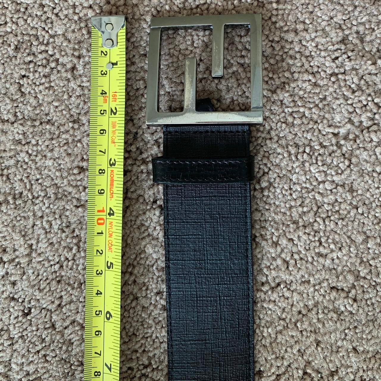 Authentic Fendi unisex vintage black monogram belt size 95 cm/38 inch