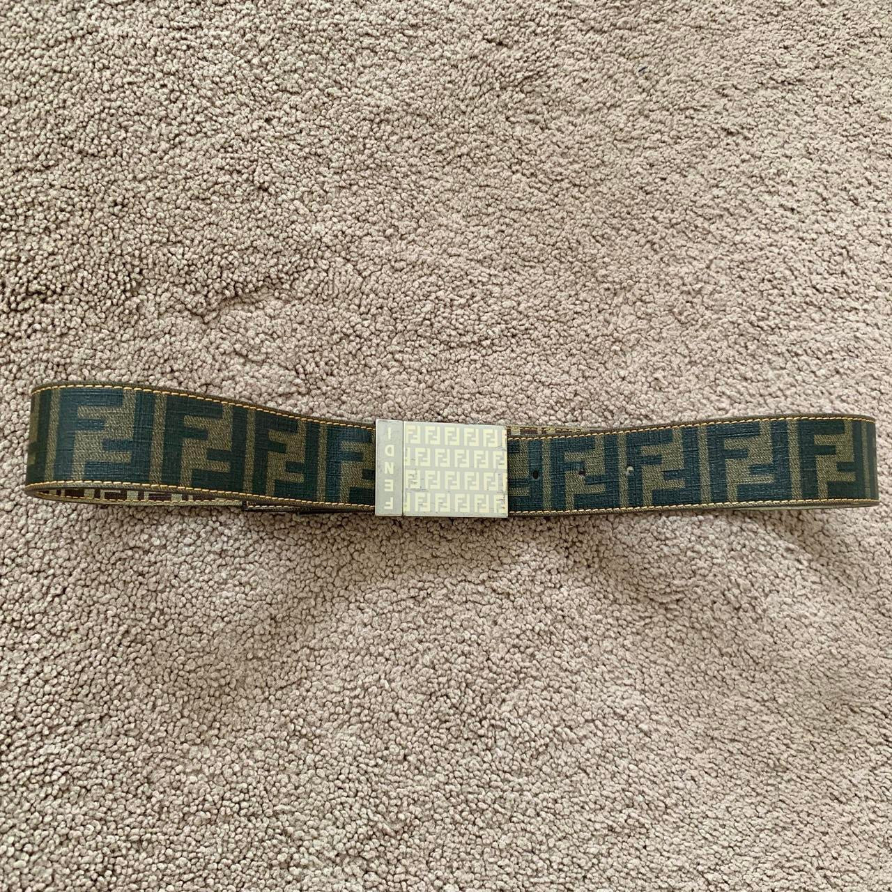 Authentic Fendi unisex reversibile double face monogram belt